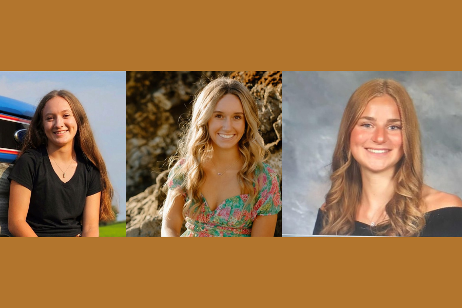 Headshots of the three scholarship winners. All are women.